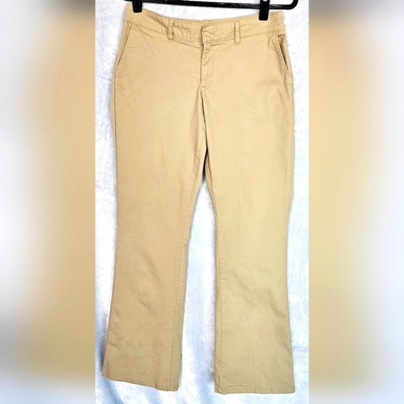 Dickies Slim Chino Boot Cut Tan Pants Size 8 Long - Picture 1 of 10